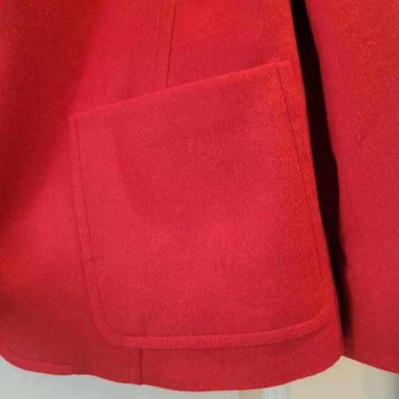 Akris Punto Red Blazer, Size 14 In Excellent Condition, see all Pictures .